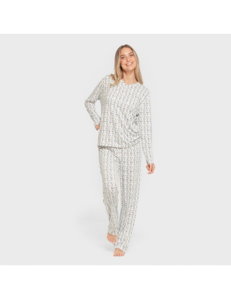 Pijama largo mujer soft Eloina agua marina Pijama largo mujer soft Eloina agua marina