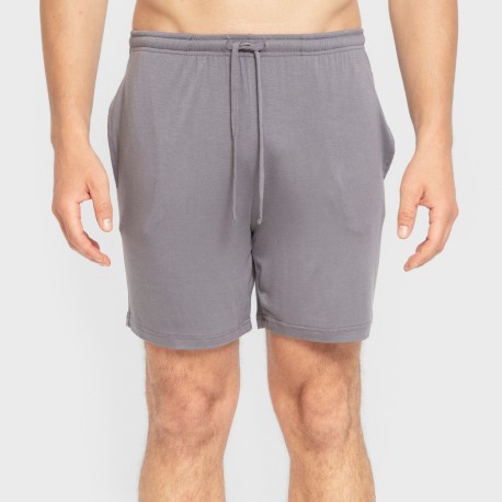 Pijama corto viscosa hombre gris azulado