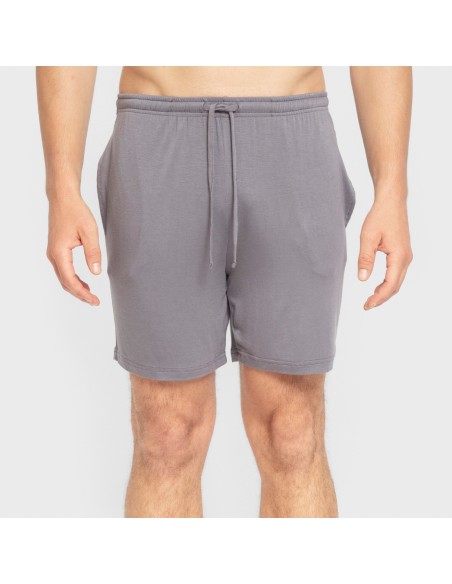 Pijama corto viscosa hombre gris azulado