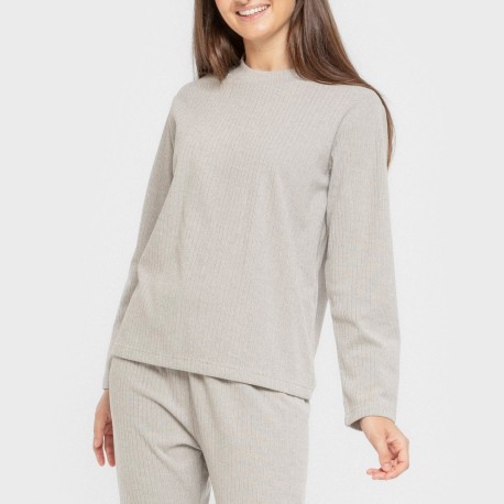 Pijama canalé Raya ancha lisa