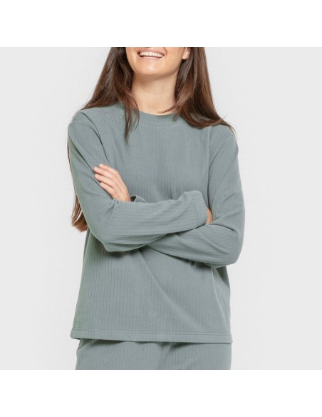 Pijama canalé Raya ancha lisa