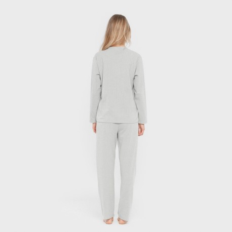 Pijama canalé Raya ancha lisa