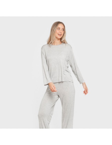 Pijama largo viscosa mujer Pijama largo viscosa mujer