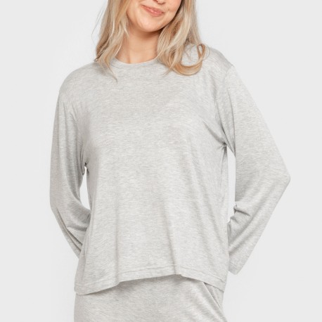 Pijama largo viscosa mujer