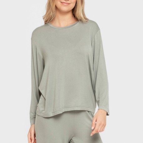 Pijama largo viscosa mujer