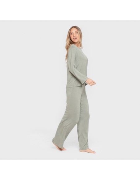 Pijama largo viscosa mujer Pijama largo viscosa mujer