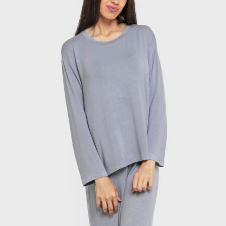 Pijama largo viscosa mujer liso