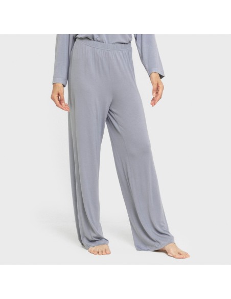 Pijama largo viscosa mujer liso Pijama largo viscosa mujer liso