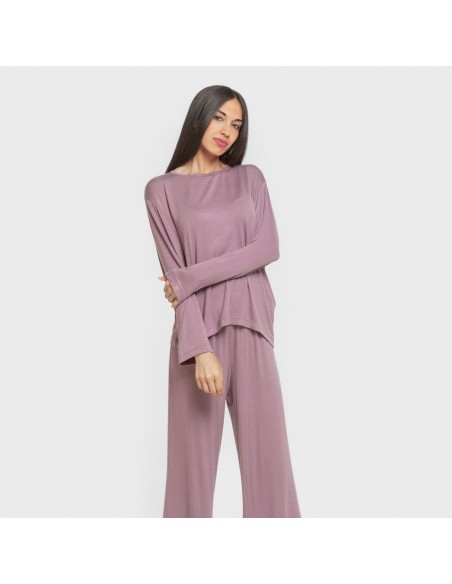 Pijama largo viscosa mujer liso Pijama largo viscosa mujer liso