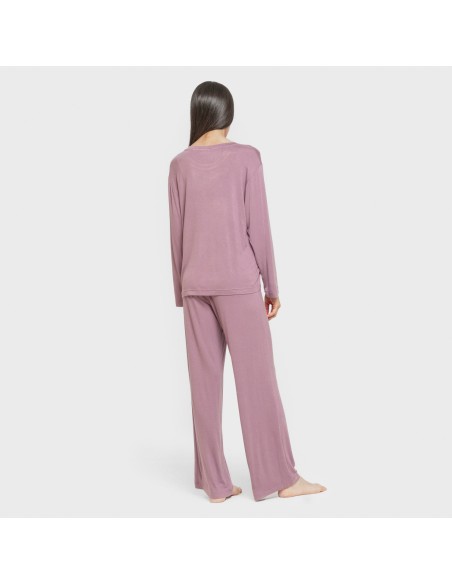 Pijama largo viscosa mujer liso Pijama largo viscosa mujer liso