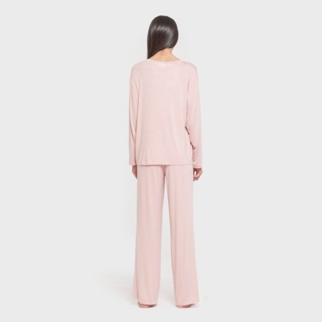 Pijama largo viscosa mujer
