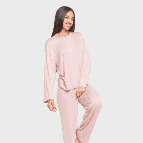 Pijama largo viscosa mujer