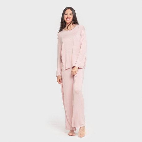 Pijama largo viscosa mujer