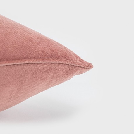 Cojín cuadrante terciopelo algodón liso - funda + relleno