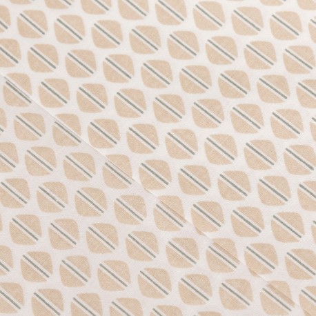 Juego de sábanas algodón percal Dune topo