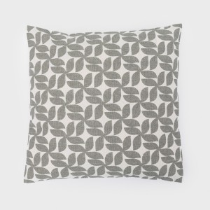 Cojín cuadrante antimanchas Keira gris 45x45 - funda + relleno
