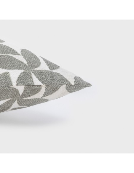 Cojín cuadrante antimanchas Keira gris 45x45 - funda + relleno
