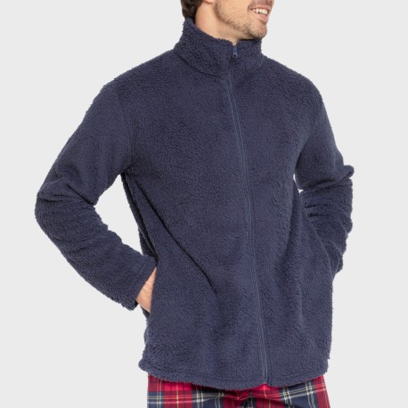 Sudadera sherpa hombre lisa