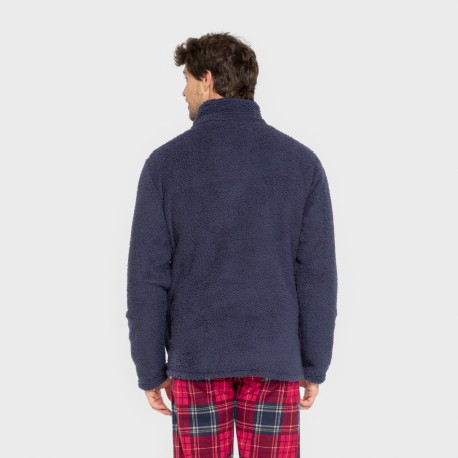 Sudadera sherpa hombre lisa