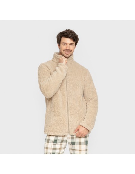 Sudadera sherpa hombre lisa