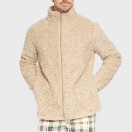 Sudadera sherpa hombre lisa