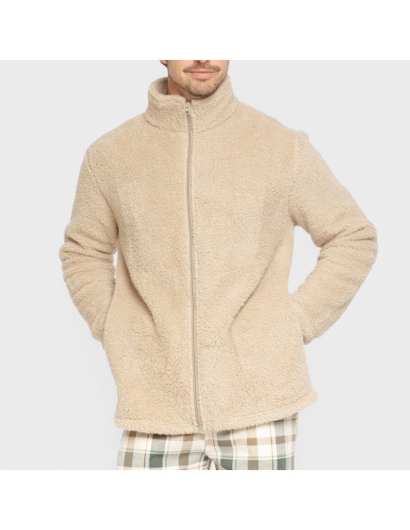 Sudadera sherpa hombre lisa