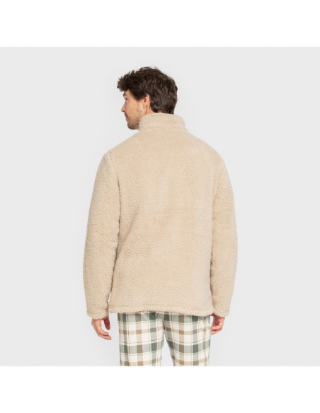 Sudadera sherpa hombre lisa