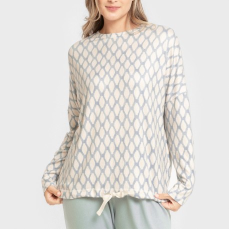 Pijama largo Secret mujer Orlando azul