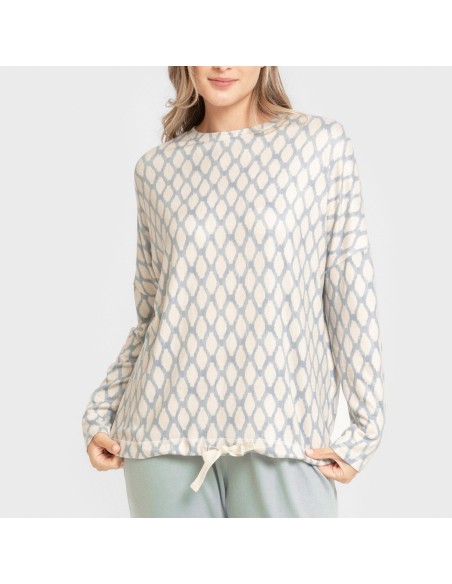 Pijama largo Secret mujer Orlando azul