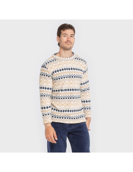 Pijama coral hombre Cor azul