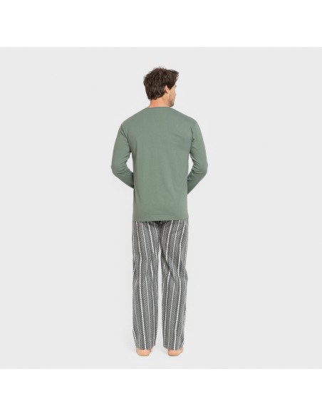 Pijama hombre franela Cronos verde Pijama hombre franela Cronos verde