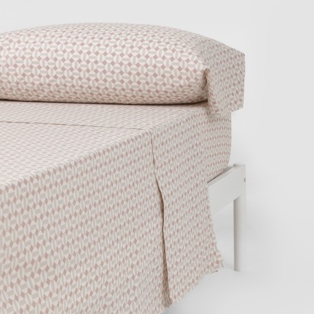 Juego de sábanas Enrieta rosa keike - topo