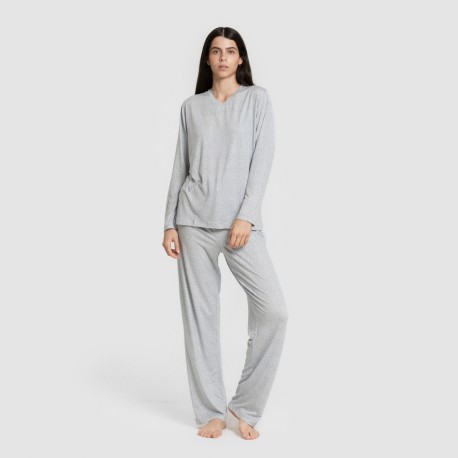 Pijama largo mujer soft Lolenda indigo