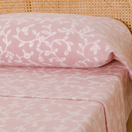 Juego de sábanas pirineo Lacamia rosa