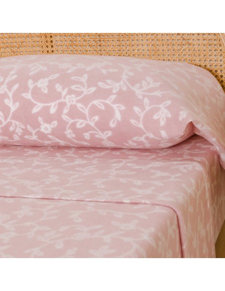 Juego de sábanas pirineo Lacamia rosa