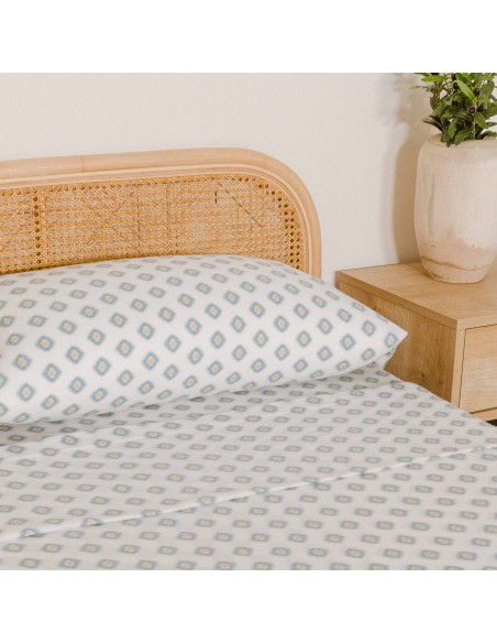 Juego de sábanas pirineo Joy agua marina