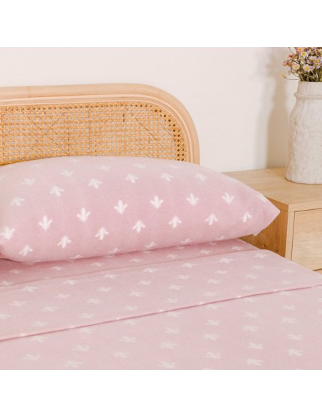 Juego de sábanas pirineo Nicole rosa bebe