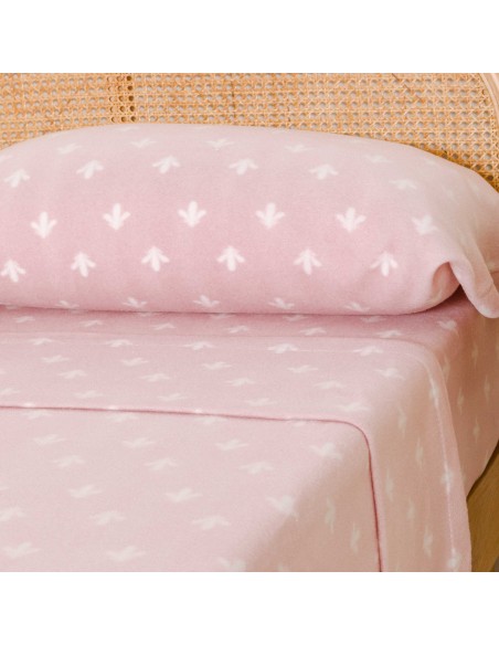 Juego de sábanas pirineo Nicole rosa bebe