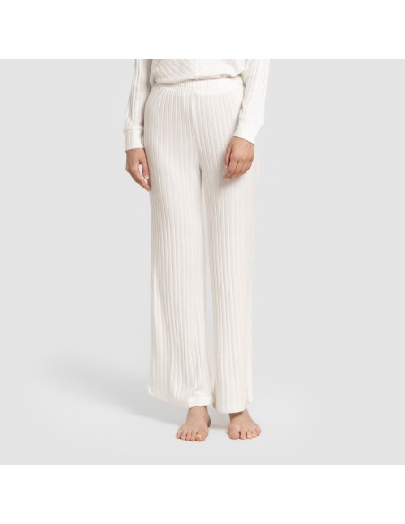 Pantalón largo polyamide canalé mujer