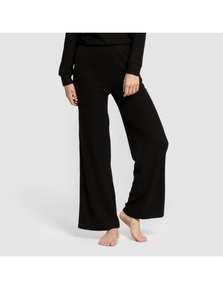 Pantalón largo polyamide canalé mujer