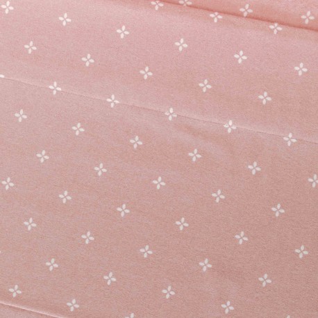 Juego de sábanas franela Perforada rosa keike