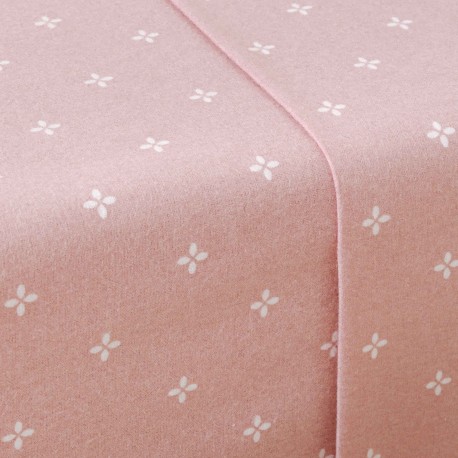 Juego de sábanas franela Perforada rosa keike