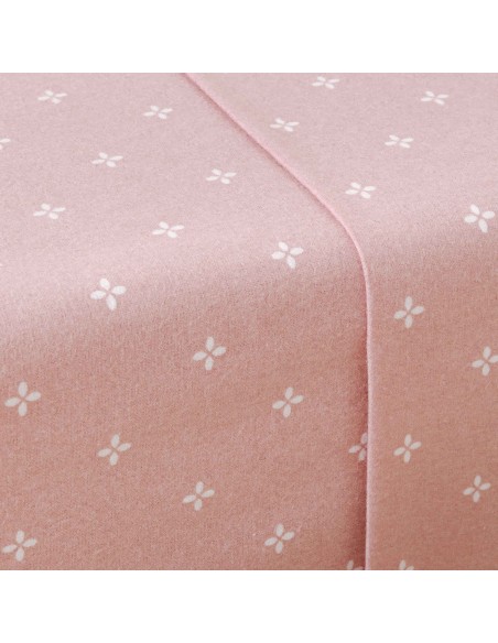 Juego de sábanas franela Perforada rosa keike