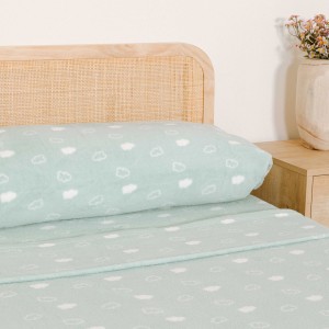 Juego de sábanas coralina Nube new verde tiffany