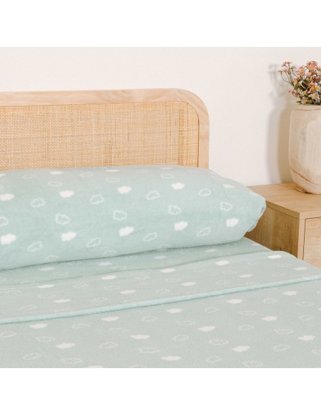 Juego de sábanas coralina Nube new verde tiffany