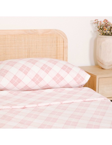 Juego de sábanas coralina Cuadro Guima rosa