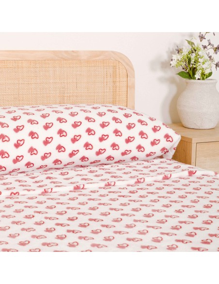 Juego de sábanas coralina Estelle rosa