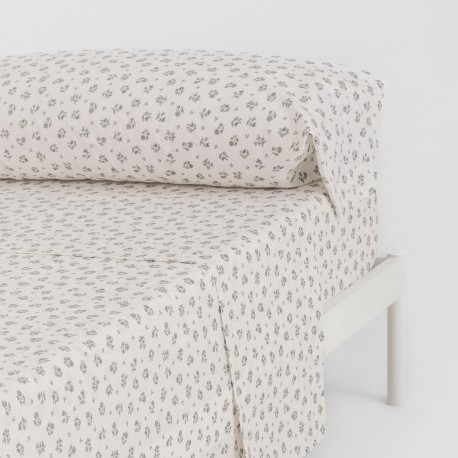 Juego de sábanas algodón Juno verde seco