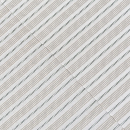 Juego de sábanas algodón Raya Rita verde seco