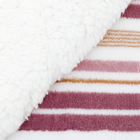 Manta sherpa Raya Calendula malva rosa